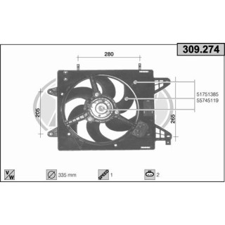 309274  FIAT Multipla 1.6 16V 04.04-
