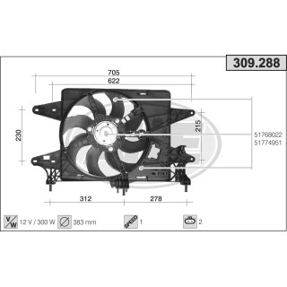 309288  FIAT Doblò 1.4 8V - 1.6 16V +/-AC  05-