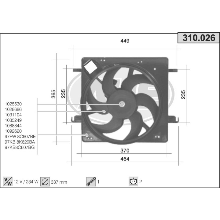310026  FORD Ka 1.3 IGUAL   310079 CON RESISTENCIA