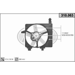 310063  FAN FORD FIESTA VI 1.25/1.4/1.6/1.6 TDCi  MT/AT AC