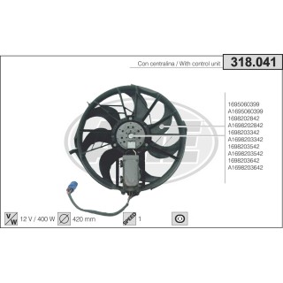 318041  FAN MERCEDES Classe A(W169) B(W245) A150/160  04-