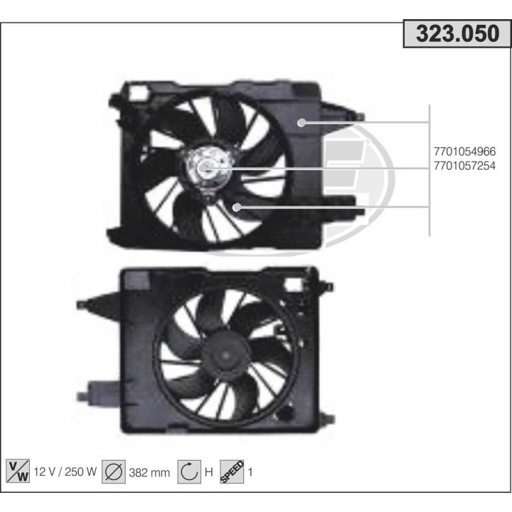 323050  FAN RENAULT Clio I/II/Megane/Scenic