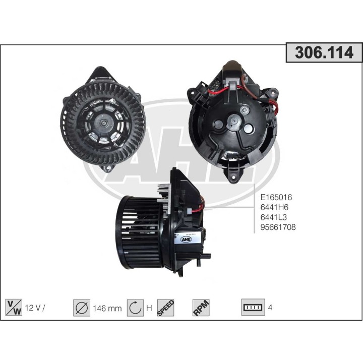 306114  VENTOLA Abitacolo Citroen/Peugeot Berlingo/Partner