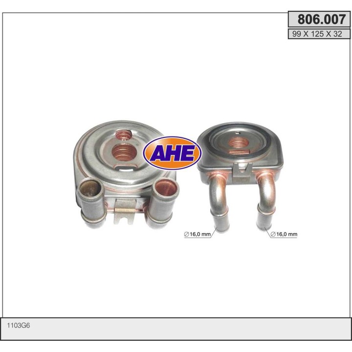806007  Oilcooler  CITROEN/PEUGEOT Berlingo/Xsara/206/306