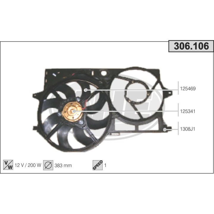 306106  FAN PEUGEOT Expert I (224) 1.9 Diesel