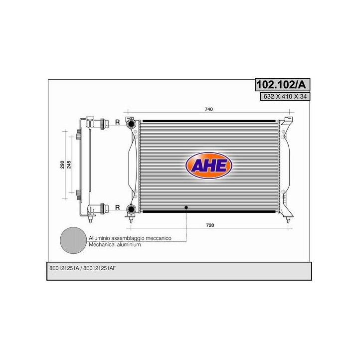 102102/A  AUDI A4 II 1.6-1.8-2.0-1.9Tdi