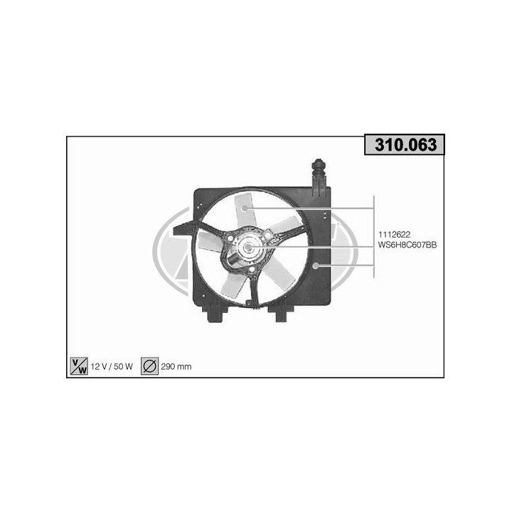 310063  FAN FORD FIESTA VI 1.25/1.4/1.6/1.6 TDCi  MT/AT AC