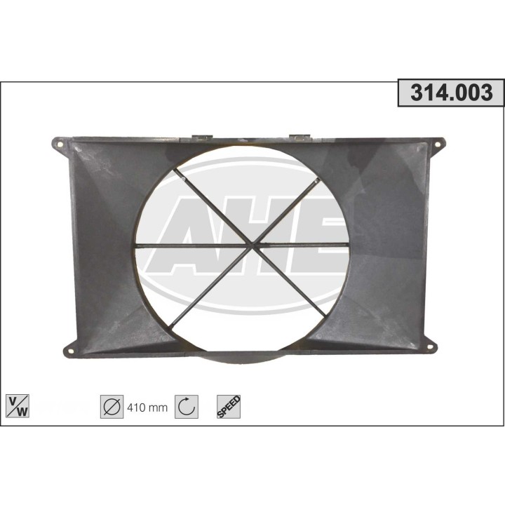 314003  CONVOGLIATORE per radiatore Ordonez IVECO Daily II