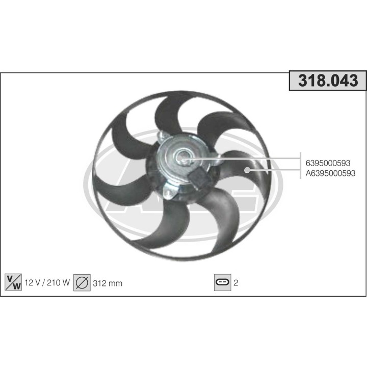 318043  FAN MERCEDES Viano/Vito2.2CDi/3.0CDi/3.5/111CDi 03