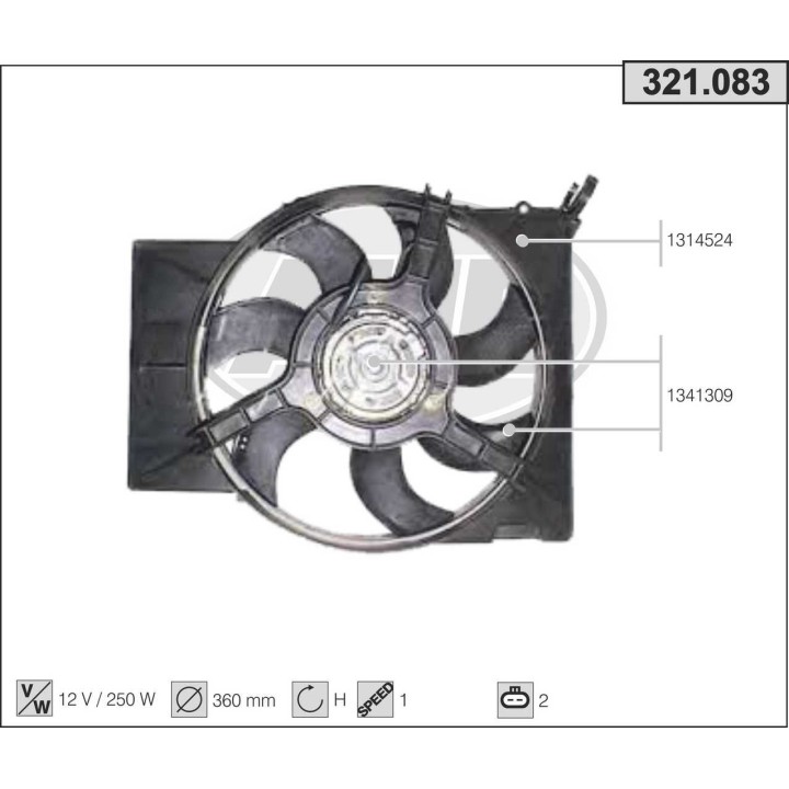 321083  FAN OPEL Astra F 1.7 Turbodiesel 91-99