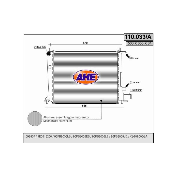 110033/A  FORD Fiesta IV 1.2-1.4 16V