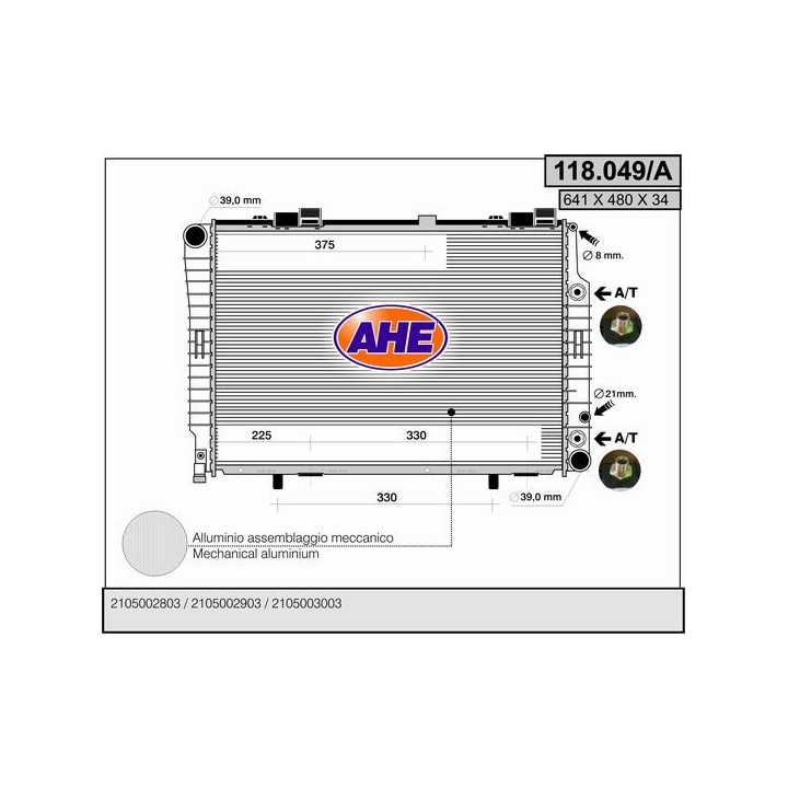118049/A  MERCEDES W210 E 200-230-240-280-320- 220D-250D