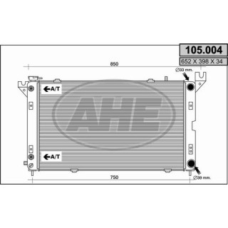 105004  RADIADOR CRYSLER VOYAGER IV 2.0/2.4/3.0