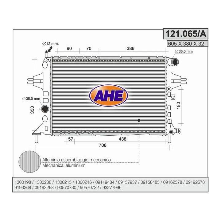 121065/A  OPEL Astra G 2.0-1.7 TD-2.0 Dti IGUAL  121062