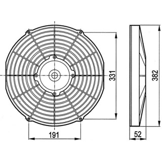 20166040  ELECTROVENTILADOR ASP 350MM 24V