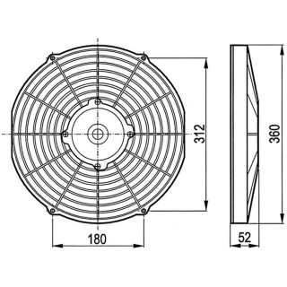 20166034  ELECTROVENTILADOR ASP 330MM 12V