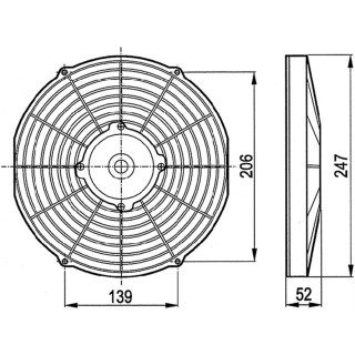 20166009  ELECTROVENTILADOR ASP 225MM 12V