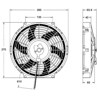 20166007  ELECTROVENTILADOR REV 255MM 12V