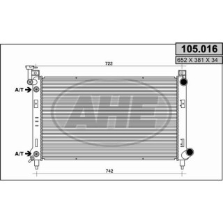 105016  RAD CHRYSLER Voyager III 2.5 - 3.3 - 3.8 M/AT +/-
