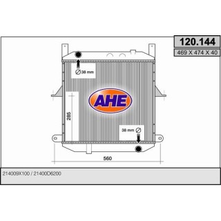 120144  RADIADOR NISSAN ATLEON 470x430