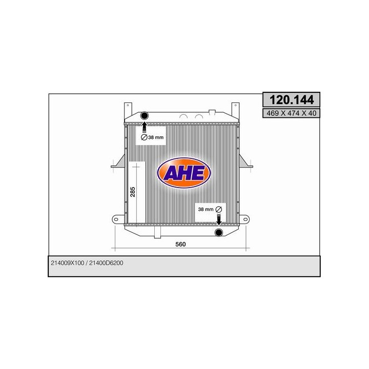 120144  RADIADOR NISSAN ATLEON 470x430