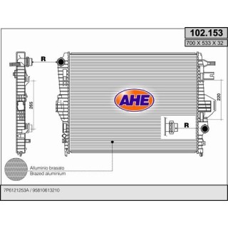 102153  RAD VOLKSWAGEN Touareg 3.0TDi/3.0/3.6 AC M/AT  10-