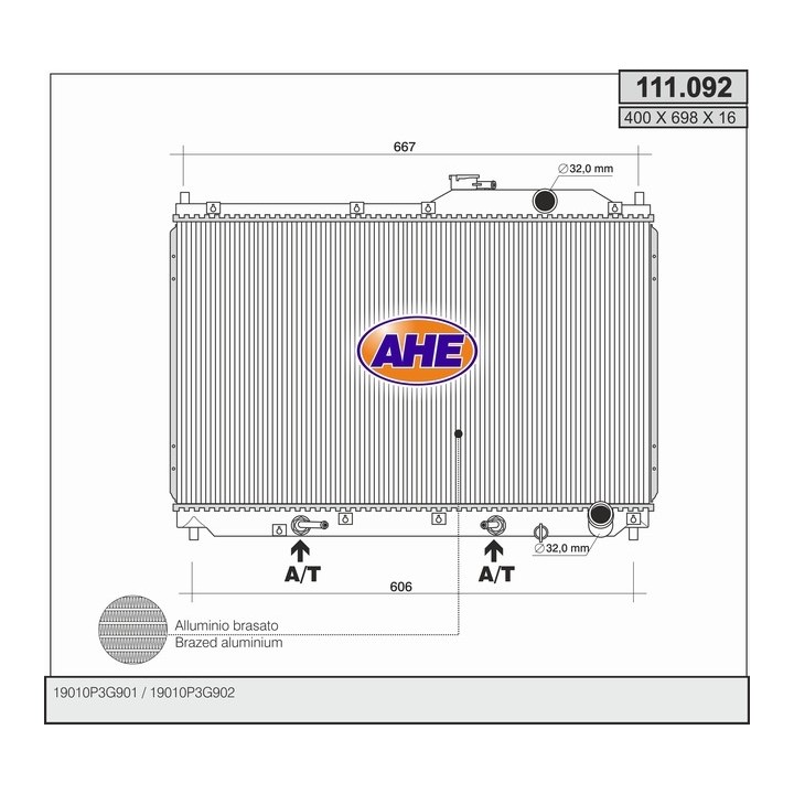 111092  RAD HONDA Step Wagon 2.0 +/-AC M/AT 96-