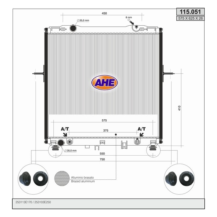 115051  RAD KIA Sorento (JC) 3.5 i V6 24V MT/AT +/-AC   02