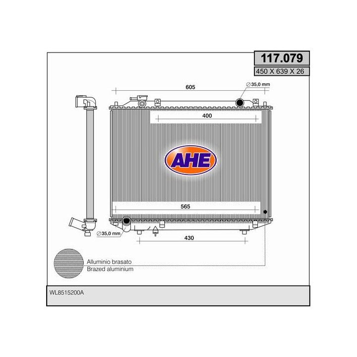 117079  RAD MAZDA B2500 2.5TDiC +/-AC 99-06