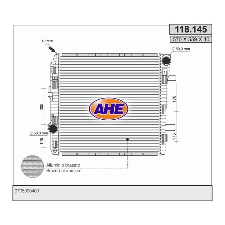 118145  Rad. MERCEDES Atego 970 98-