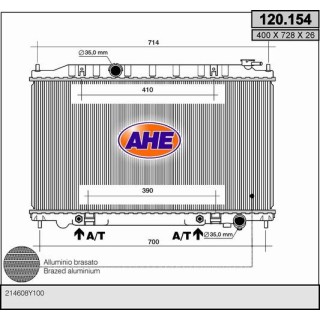 120154  RAD NISSAN Maxima 3.5  +/-AC M/AT   03-08