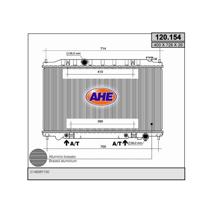 120154  RAD NISSAN Maxima 3.5  +/-AC M/AT   03-08