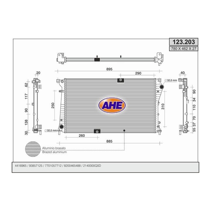 123203  RAD RENAULT Trafic VI/OPEL Vivaro 2.5DCi/CDTi AC