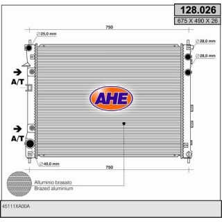 128026  RAD SUBARU Tribeca 3.0 +/-AC M/AT 05-