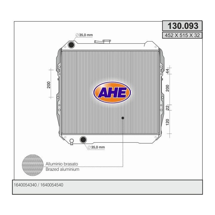 130093  RAD TOYOTA Hilux (N_) 2.4 Diesel MT  84-88