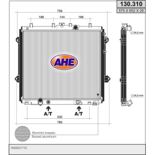 130310  RAD TOYOTA Landcruiser 4.0 +/-AC M/AT   10-