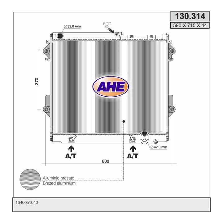 130314  RAD  TOYOTA Landcruiser 4.5 D4d  +/-AC M/AT  07-