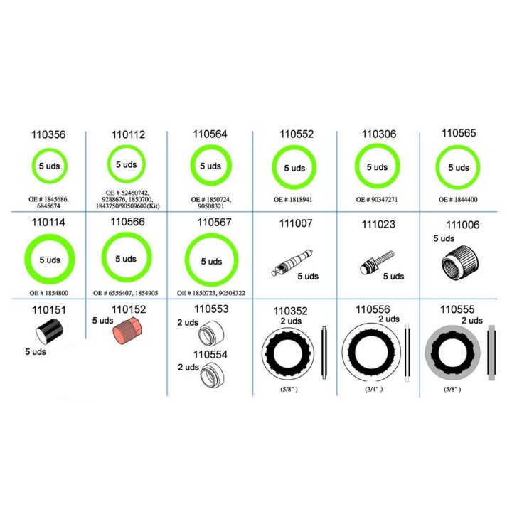 20110550  KIT JUNTAS MANTENIMIENTO OPEL (KIT 2)