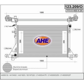 123209/O  RAD RENAULT/NISSAN/OPEL Master III/NV400/Movano B