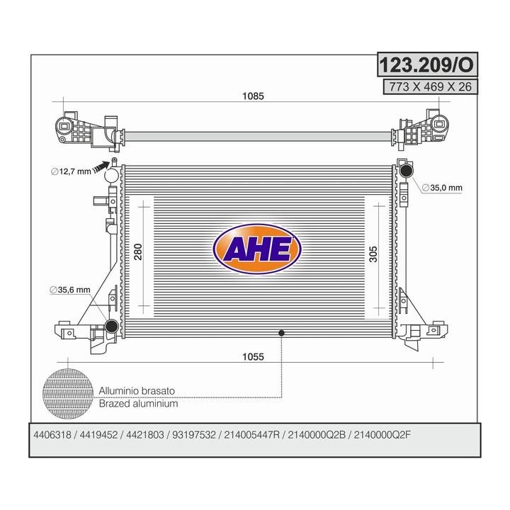 123209/O  RAD RENAULT/NISSAN/OPEL Master III/NV400/Movano B