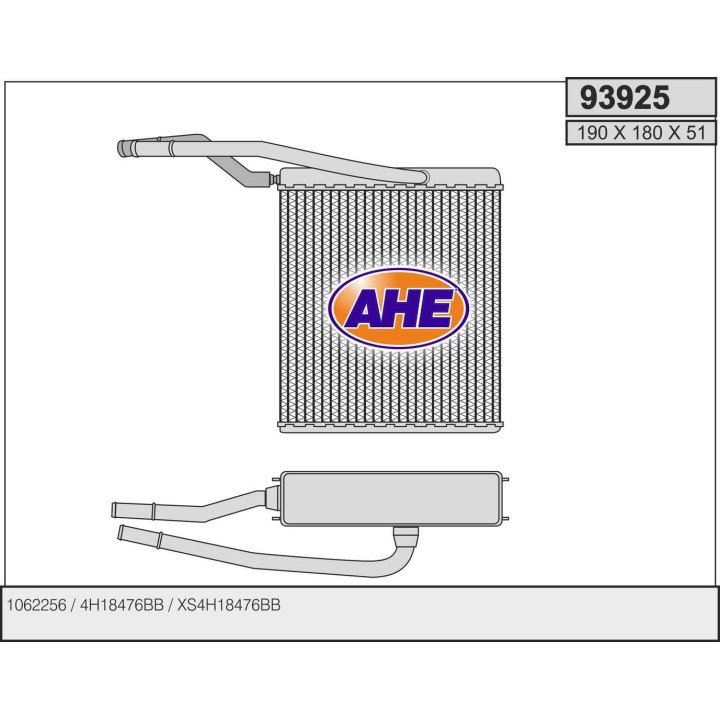 93925  HEATER CORE FORD TRANSIT TOURNEO