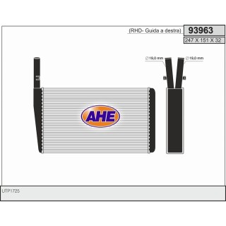 93963  HEATER LAND ROVER Defender 2.5/2.5TD/3.5/3.9 09.90