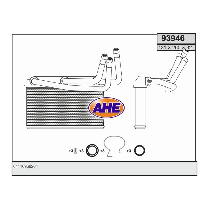 93946  HEATER  BMW X5   07-