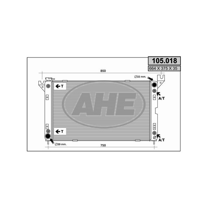 105018  Rad. CHRYSLER Voyager 3.3 96-