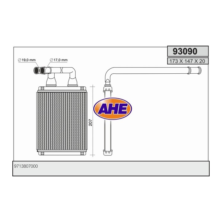 93090  HEATER CORE KIA PICANTO 04.04-