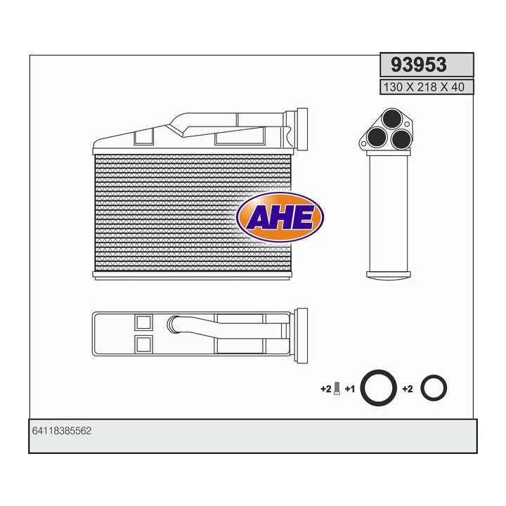 93953  HEATER BMW X5 E53 AC Automatic