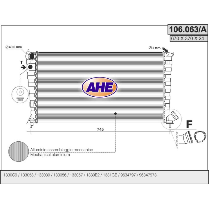 106063/A  RAD PEUGEOT 306 II 2.0HDi AC 99-