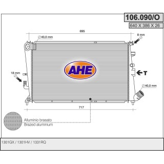 106090/O  RAD CITROEN XM 3.0 V6 AT +/-AC 95-