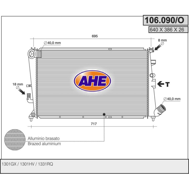 106090/O  RAD CITROEN XM 3.0 V6 AT +/-AC 95-