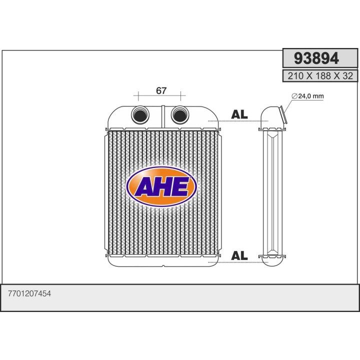 93894  HEATER CORE RENAULT ESPACE IV 02-